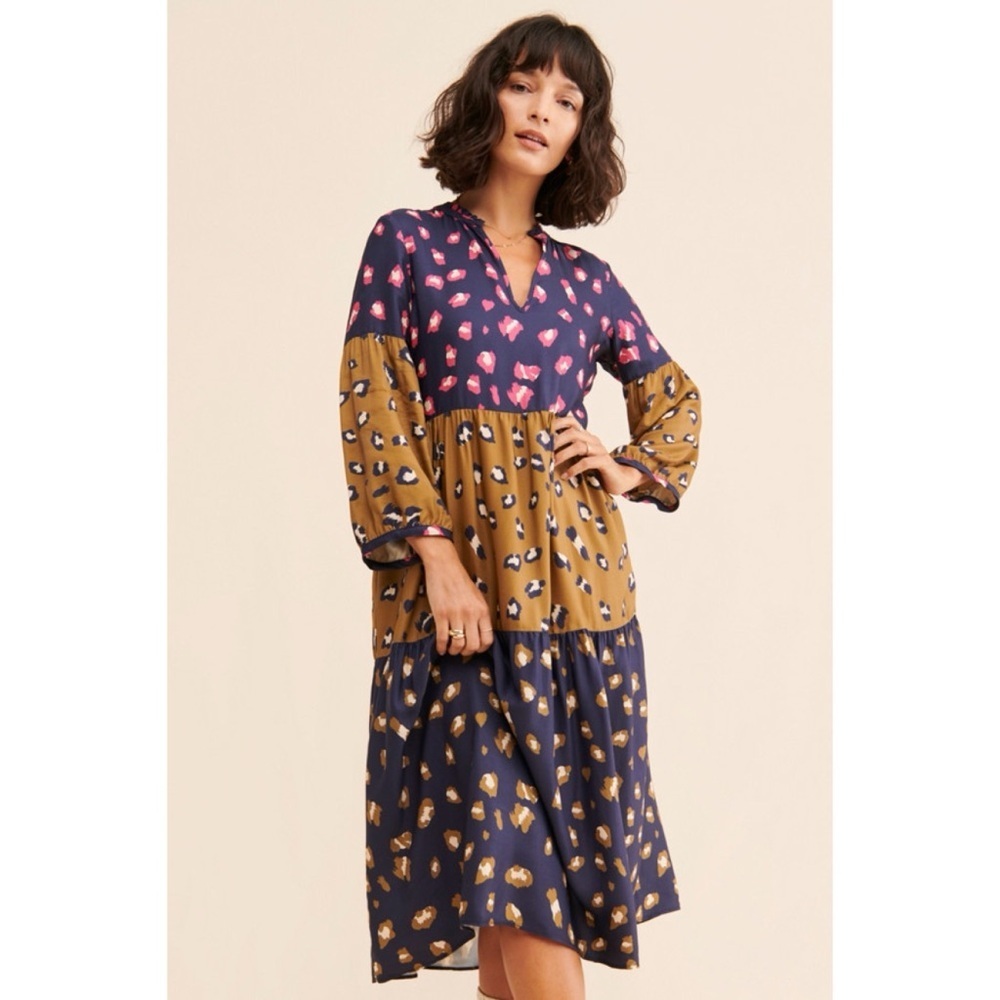 Vilagallo Anthropologie Tammy Midi Dress
